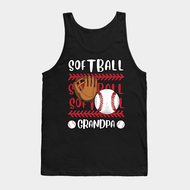 My Favorite Softball Player Calls Me Grandpa Gift for Softball Grandpa Grandfather Tank Top by BoogieCreates